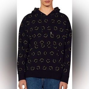 Sandro Graphic Mens Hoodie x Smiley® Print Hoodie